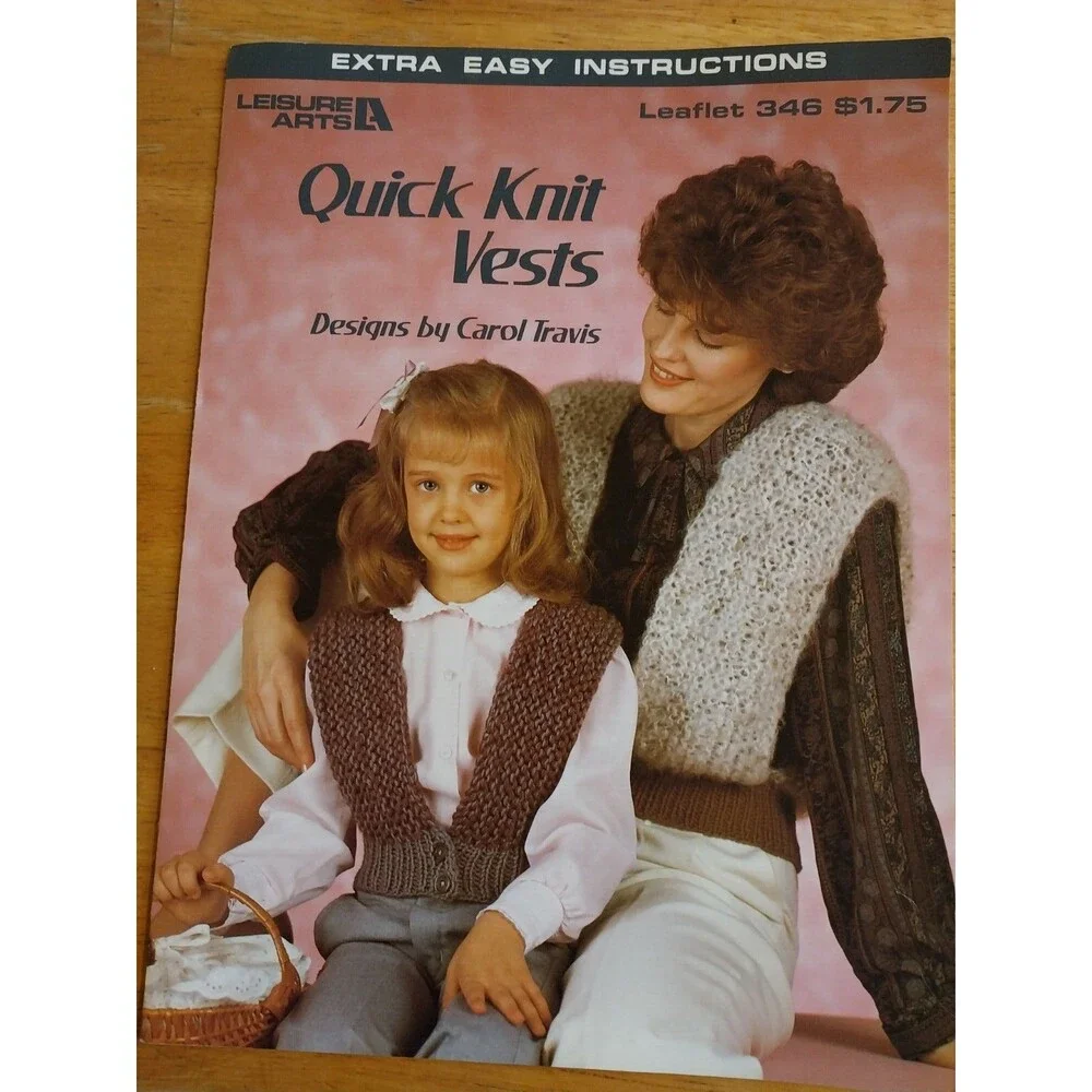 Quick Knit Vest - Leisure Arts 346 - 2 Knit Patterns
